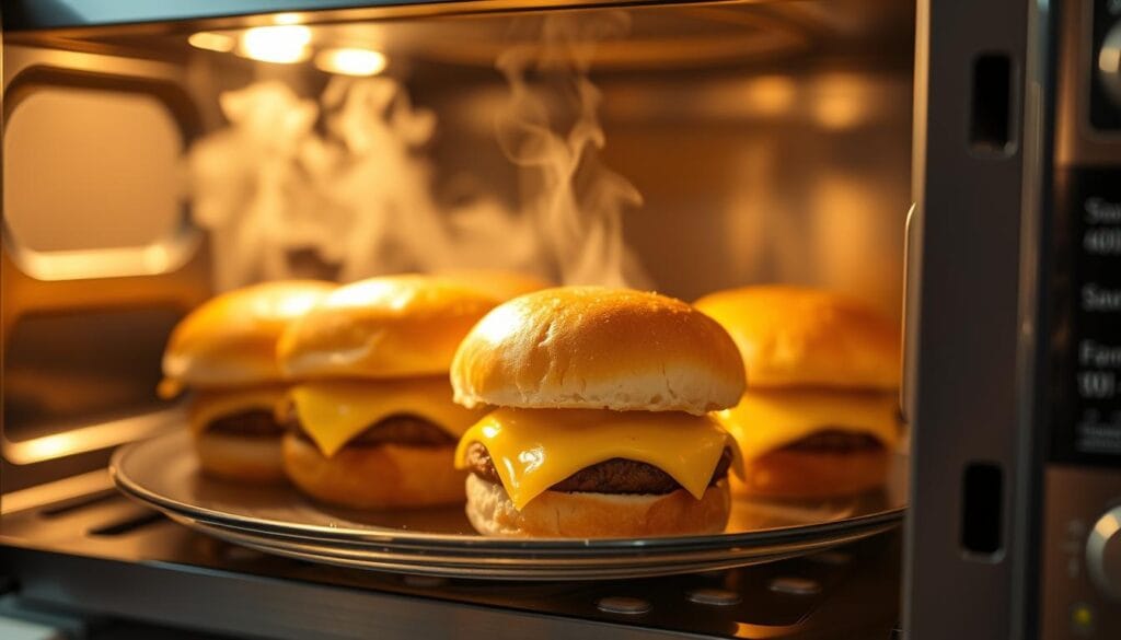 Reheating slider burgers