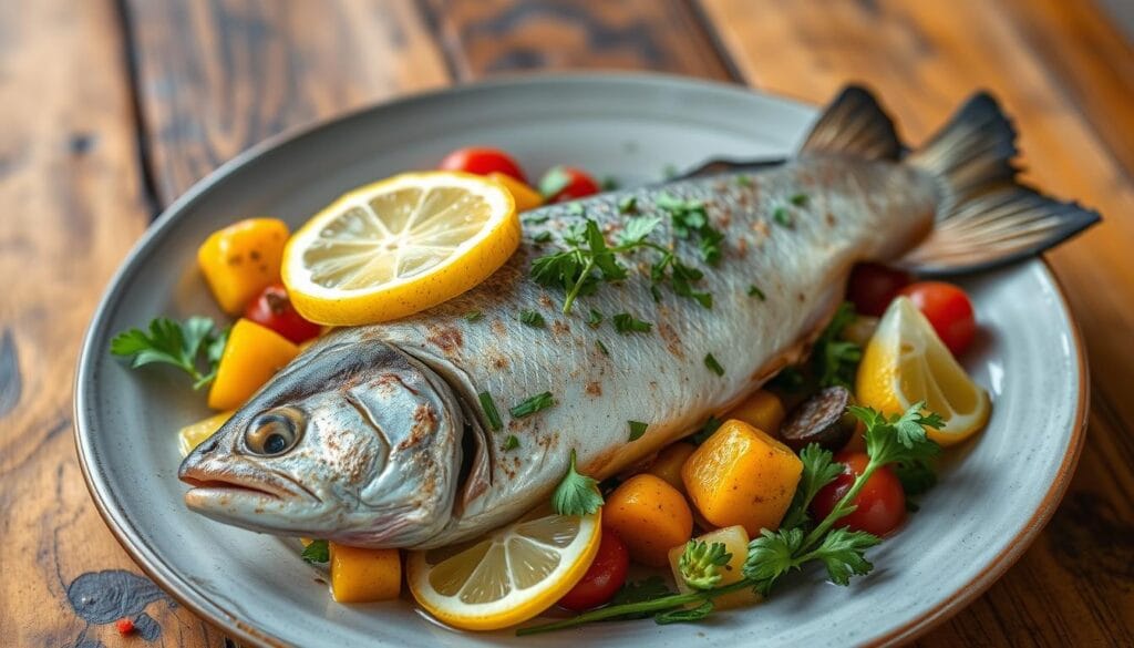 baked steelhead trout