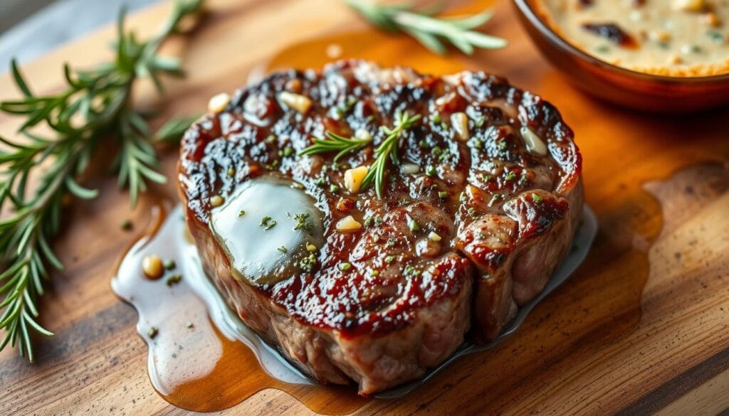 pan-seared round steak