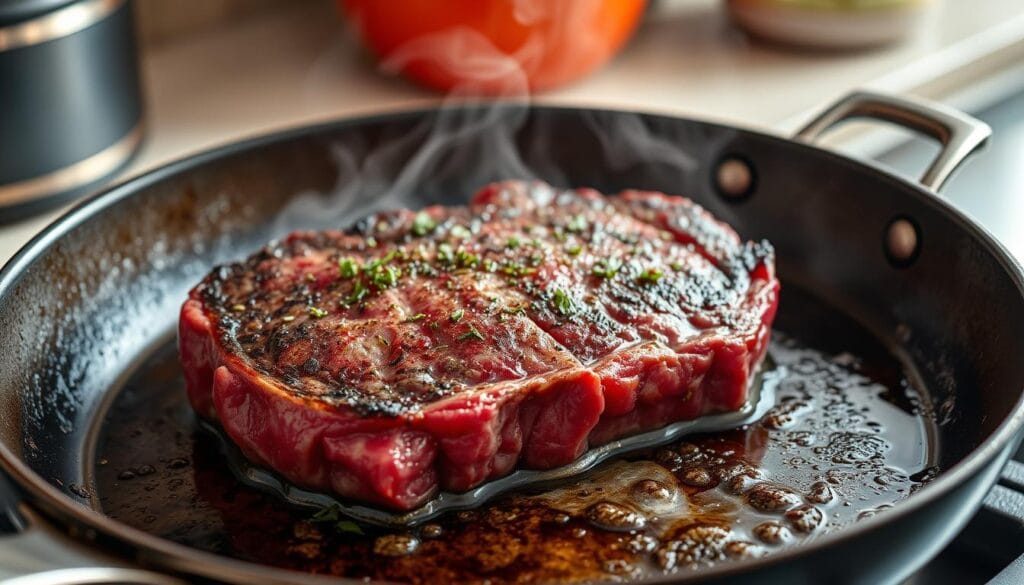 searing beef tenderloin