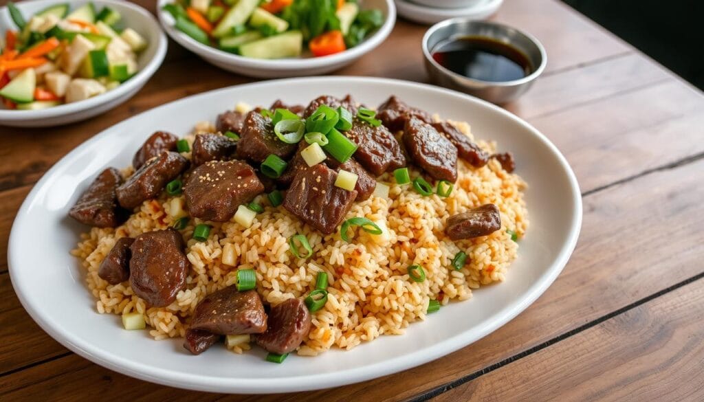 steak fried rice sides