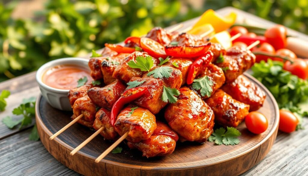 Spicy Chicken Skewers