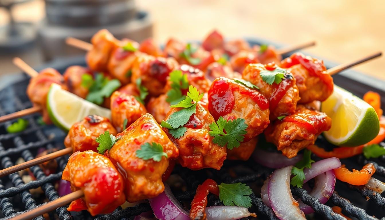 bang bang chicken skewers